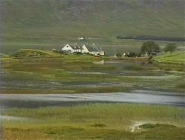 View to Mrs Fergusson's b&b in Milltown, from Camusterrach